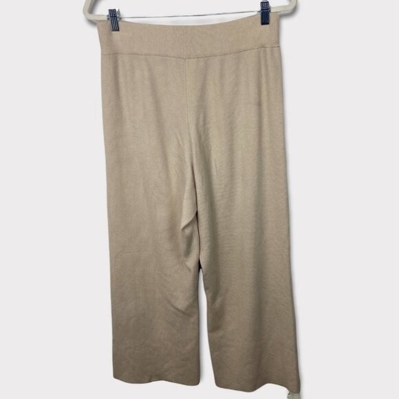 WAYF Tan Beige Crop Casual Pants Size Medium Fulton Nordstrom Stretch Loungewear - Picture 6 of 16